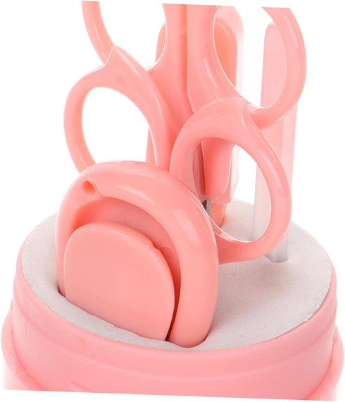 Nail Care Safe Nail Clipper and Scissors Kit for Cute Case Includes File and Tweezers for Gentle Grooming of Newborn