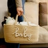 ZOMBATI Baby Diaper Caddy Organizer, Large Nursery Storage Bin Basket for Baby Shower and Baby Wipes- Cotton Rope