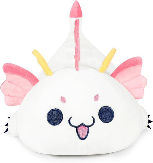 Onsoyours Chubby Dragon Stuffed Animal, Soft Huggable Plush Pillow, Kawaii Cute White Dragon Toy (10")