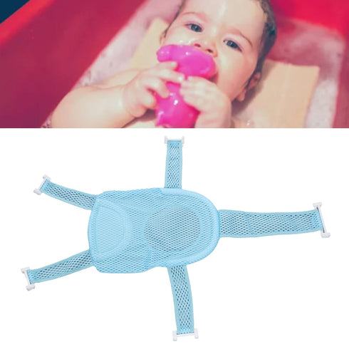 Five Corner Bath Seat Support Net, Adjustable Breathable Mesh Soft Headrest for Infant Bathing