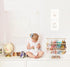 3 POVETIRE Headband Holder Stand Storage for Baby, Tier Wooden Bow Organizer for Girls Hair Bows, Infant Hair