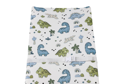 Set 3 Pack Changing Pad Cover Jersey Knit Ultra Soft for Baby Boys Girls Light Blue/Light Green/Dinosaur