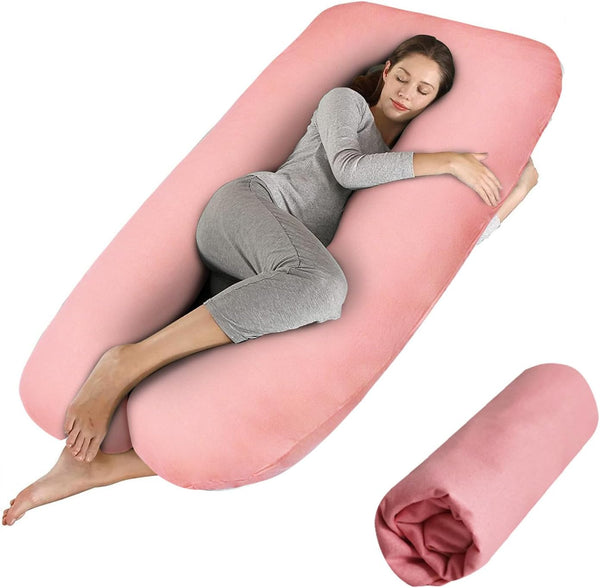 Elyxen Pregnancy Pillow Cover (ONLY Pillowcase) - U Shaped Pillow Case - Maternity