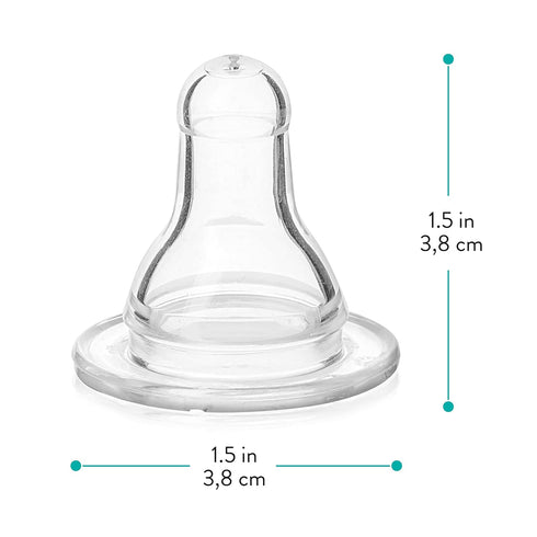 Evenflo Classic Silicone Nipple, Slow Flow, 4 Pack