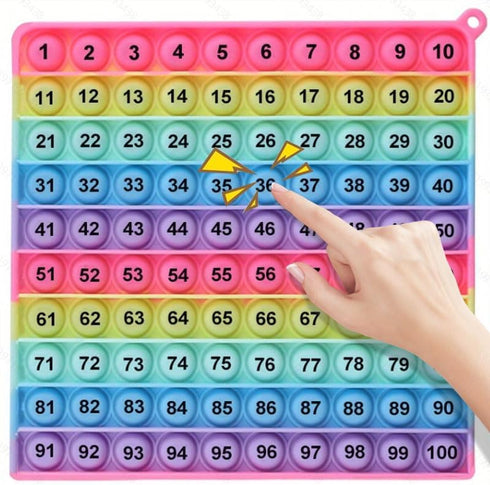 Yadishen P0PP 100 [1-100 Multiplication Table Hundred Board Math Game Toy Bubbles, Exercise Children's Logical