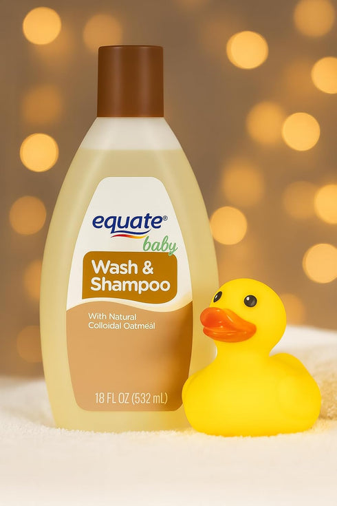 Generic 18 OZ Equate Baby Wash & Shampoo, Tear-Free with Natural Colloidal Oatmeal, Hypoallergenic and Paraben-Free