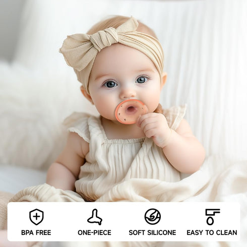0-6 0-3 5pcs Garkoko Baby Pacifiers Month, Breast Like Shape Soft Silicone Newborn Pacifiers Months with Large Air