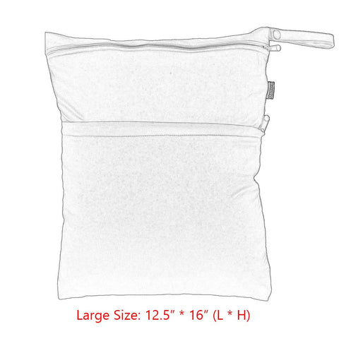 2pcs 2 Damero Travel Wet Dry Bag, Reusable Swimsuit Bag for Wet Clothes with Handle(Large, pcs Green)