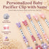 Customizable Silicone Pacifier Clip for Boys and Girls (Purple)