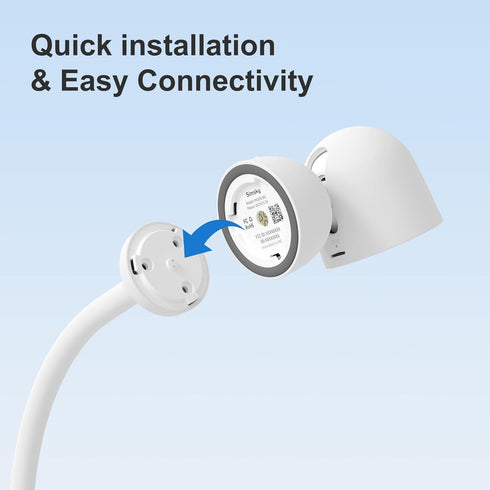 Simsky Baby Monitor Clip-on Mount, Plug & Play, Internal Cord Routing, Freely Adjust, Sturdy Flexible Baby Camera