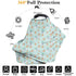 Forchrinse Leopard Cheetah Animal Print Baby Car Seat Canopy for Boys Girls - Soft Nursing Breastfeeding Cover Stroller