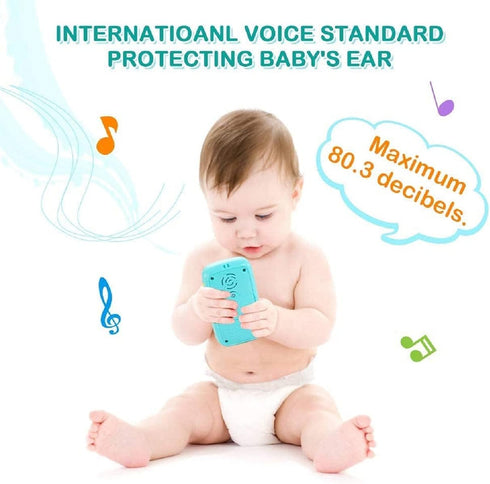 Toys for 1 Year Old Boy, 15 Functions Baby Toy Phone for 1+ Year Old, Baby Toys 12-18 Months, Cyan