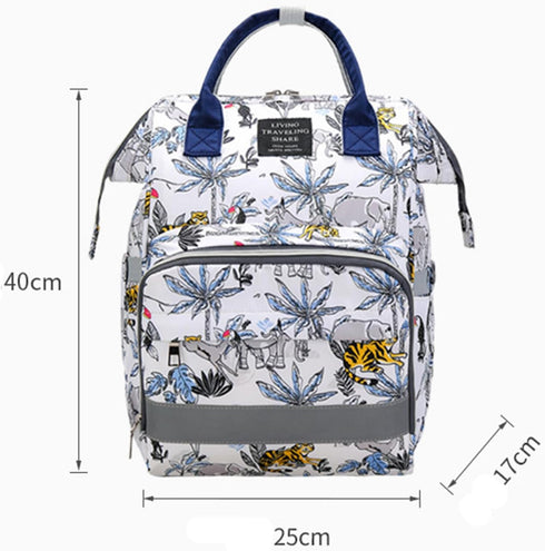 Ybberik Backpack, Diaper Bag Multifunction Waterproof Diaper Changing Bag with Insulated Pockets, Stroller Straps