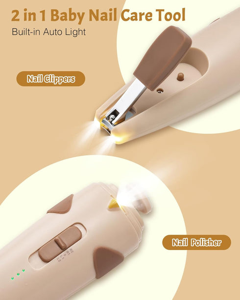 26 1 Trimmer Set,Safe Set Lictin Baby Healthcare and Grooming Kit, in Rechargeable Baby Nail Electric Baby Nail File