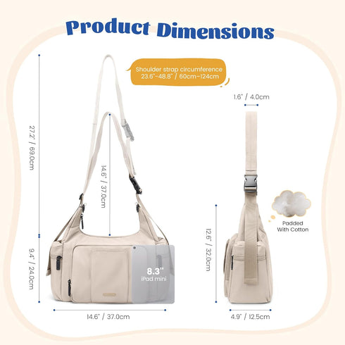 14L Spacious Puffer Diaper Tote Bag - Ideal for Travel & Hospital Use