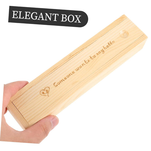 ORFOFE Natural Wood Pregnancy Test Keepsake Box Elegant Storage for Pregnancy Tests and Mementos Multifunctional