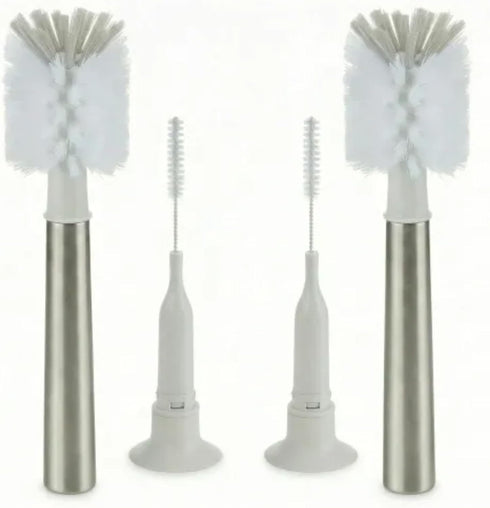 Generic 3-in-1 Stainless Bottle Brush for Baby Bottles - Water Bottle Brush Cleaner