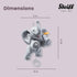 Steiff Ellie Elephant Musical Pull Toy - 10 Inch Light Grey Plush with Peaceful Lullaby, Machine Washable