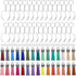 KINGFOREST 120PCS Acrylic Keychain Blanks Kit - 30 Keychain Rings, 30 Jump Rings, 30 Clear Discs, 30 Tassels