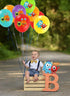 Cartoon Monster Theme First Birthday Party Decorations - Banner, Balloons, Cupcake Toppers for Boys Bday