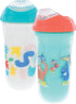 9 oz/ 270 ml 2 pack: 18 Nuby No Spill Insulated Transition Cup with Soft Rim Spout | | Aqua Animals & White Shapes