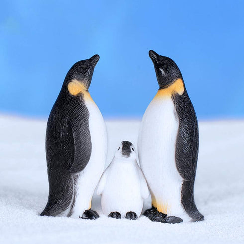 MAOMIA Cute Ocean Animal Penguin Model Collection Playset, Realistic Penguin Figurines for Easter Eggs Cake Toppers