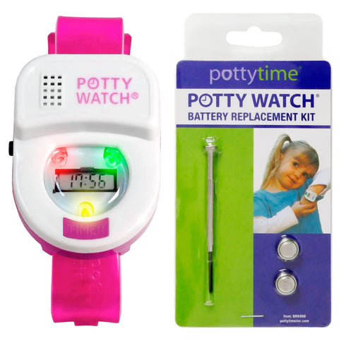Potty Watch for Kids Potty Training - Watch with Battery Replacement Kit, Reminds Every 30, 60, 90 Minutes