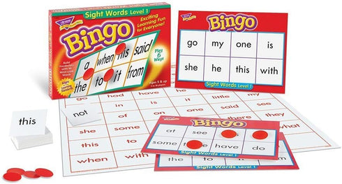 TREND ENTERPRISES Sight Words Level 1 Bingo Game - Fun Learning for Classrooms and Home, Ages 5+