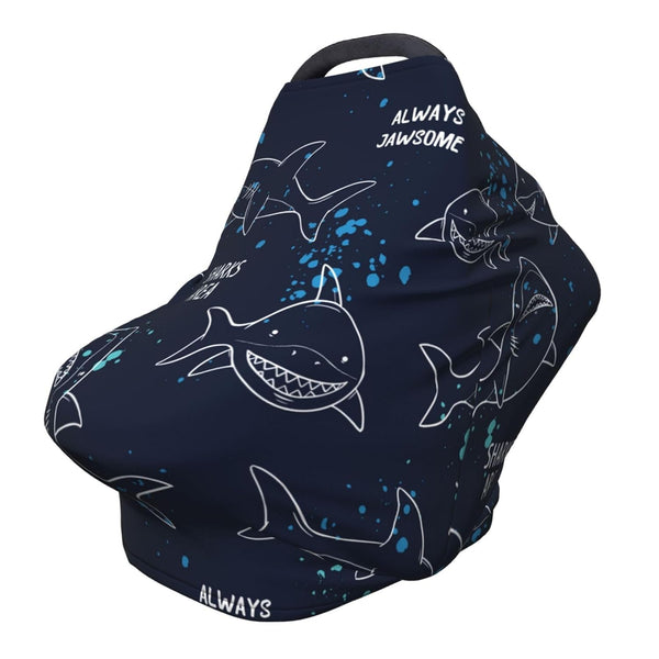 Schgap Sharks Baby Car Seat Covers Canopy, Nursing Cover Breastfeeding Baby Carrier Cover