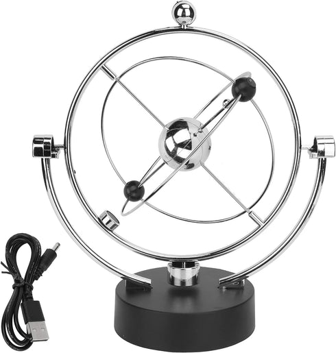 Tnfeeon Art Asteroid USB Battery Power Supply, Electronic Perpetual Motion Desk Toy for Home Office Decoration