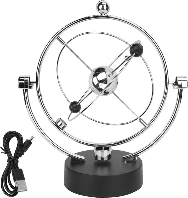 Tnfeeon Art Asteroid USB Battery Power Supply, Electronic Perpetual Motion Desk Toy for Home Office Decoration