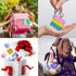 Clanam 120 Pcs Mini Pop Bubble Fidget Toys, Silicone Keychain Small Pop Bulk for Party Favors, Classroom Prizes
