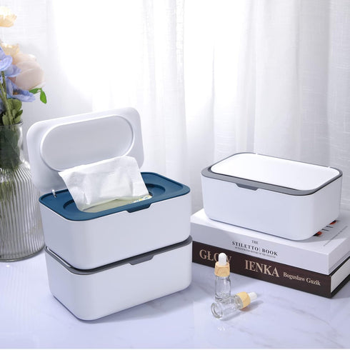 4 Pieces Wipes Dispenser Baby Wipes Case Container Case Wet Wipe Holder with Sealing Design Refillable Baby Wipe
