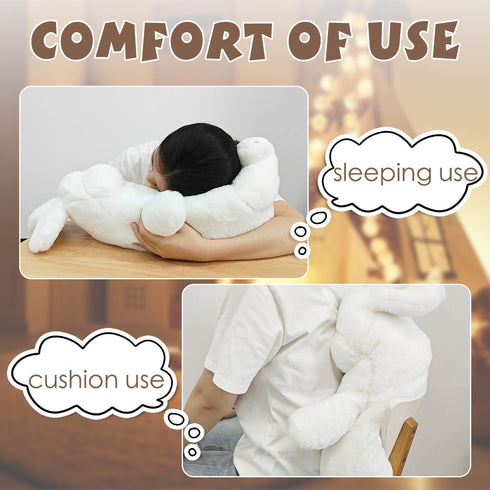 ARELUX 22in Large Bunny Plush Stuffed Animal Hugging Pillow - Soft Giant Fluffy Pillow for Friends Dormitory