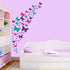 Jeyfel Butterfly Wall Decals - Purple, Pink & Turquoise Set for DIY Decoration, Nursery Room Decor