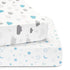 TILLYOU Baby Crib Sheets, 2 Pack Super Soft Toddler Bed Sheets for Standard Crib Mattress 28x52in, Blue Clouds and Stars