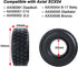 4pcs Micro Rubber Crawler Tires 1.0" for SCX24 Gladiator Bronco C10 JLU Deadbolt B17 Axial 1/24 RC Crawler