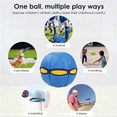 UFO Magic Ball, Portable Pet Toy Flying Saucer Ball, Creative Doggy Disc Ball for Kids Sports and Outdoor Games