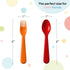 Plastic Toddler Utensils Set of 12, Kids Forks and Spoons, BPA FREE/Dishwasher Safe Brightly Colored Children's Flatware