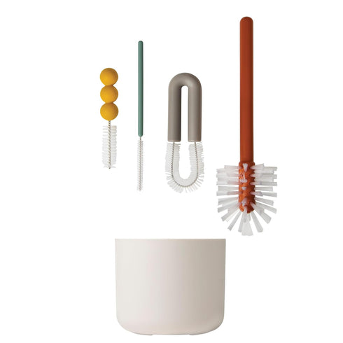 Set 4 Count Boon Mod Baby Bottle Brushes - Includes Bottle Cleaner Brush, Straw Cleaner Brush, Nipple Brush and Detail