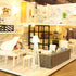 GuDoQi DIY Miniature Dollhouse Kit, Tiny House with Furniture and Music, 1:24 Scale Gift