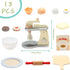3+ Giant bean Wooden Toy Mixer, Kids Play Kitchen Accessories, Pretend Play Toy Blender for Boys Girls Ages