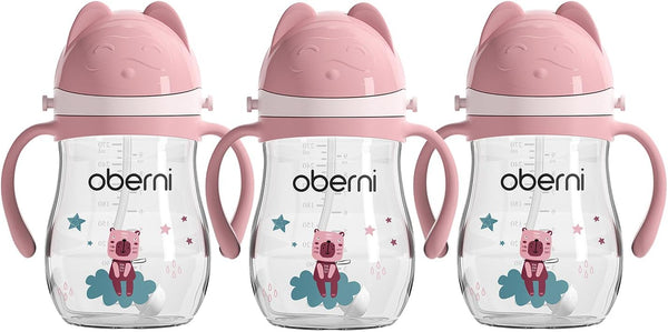 Oberni Toddler Sippy Cup, Tritan Baby Water Bottle With Non-Spill Valve Spout,
