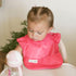 Boys(3 Pack,Blue Tiny Twinkle Mess-Proof Baby Bibs for Eating | Waterproof, Wipeable Toddler Bibs with Catch-All Pocket
