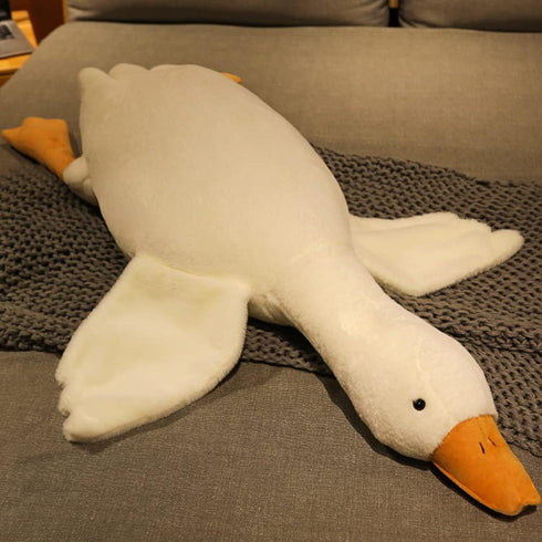 FANGYU Goose Stuffed Animal Pillow Toy, Cute Giant White Goose Stuffed Animal Duck Plush,Swan White,It's a