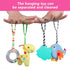 Caterbee Baby Car Seat Toys, Hanging Activity Spiral Plush Stroller Toys with Rattle for Boy or Girl (Elephant)