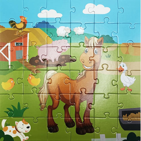 Floor Puzzle for Kids - Animal Jigsaw Large 36 Piece Horse Puzzle for Toddler Ages 3+, Educational Toys Gift