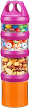 BeneLabel Stackable Food Storage Containers - Travel Container for Formula, Snacks, BPA Free (Red, 31oz)