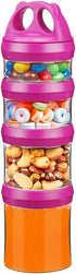 BeneLabel Stackable Food Storage Containers - Travel Container for Formula, Snacks, BPA Free (Red, 31oz)