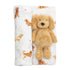 Set Mud Pie Golden Retriever Dog Baby Swaddle & Rattle